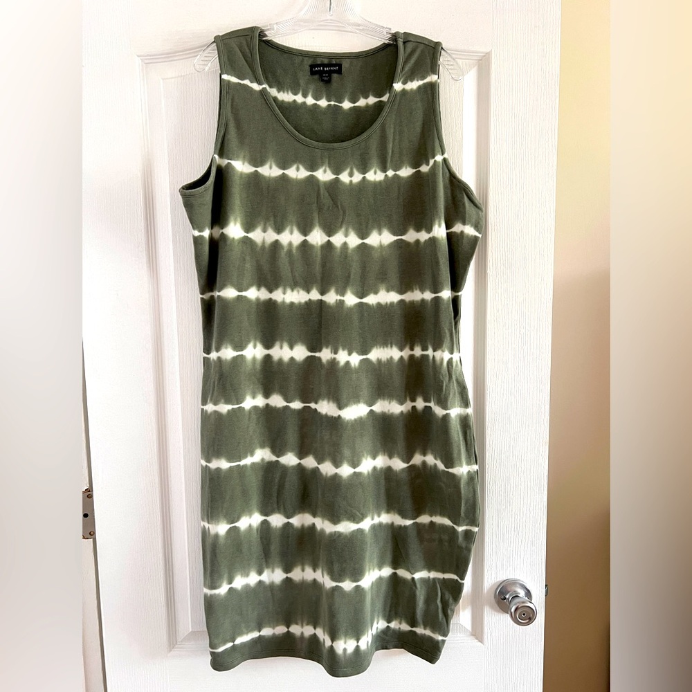 Sage Tie-dye Knit Sheath Dress